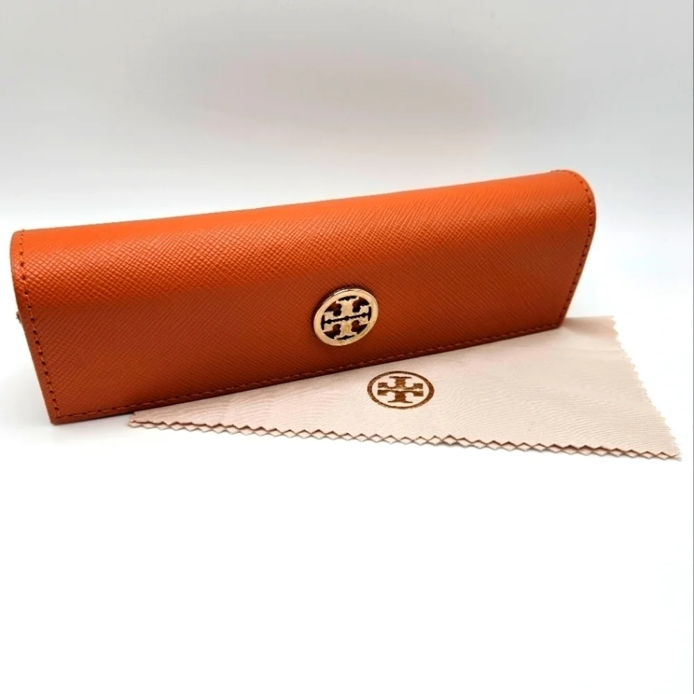 Tory Burch Logo Slim Eyeglasses Case with Cleaning Cloth